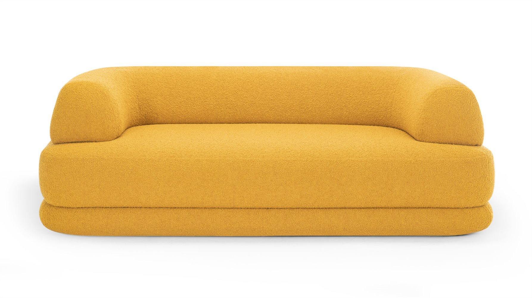 Mustard sofas featured in a luxury interior setting